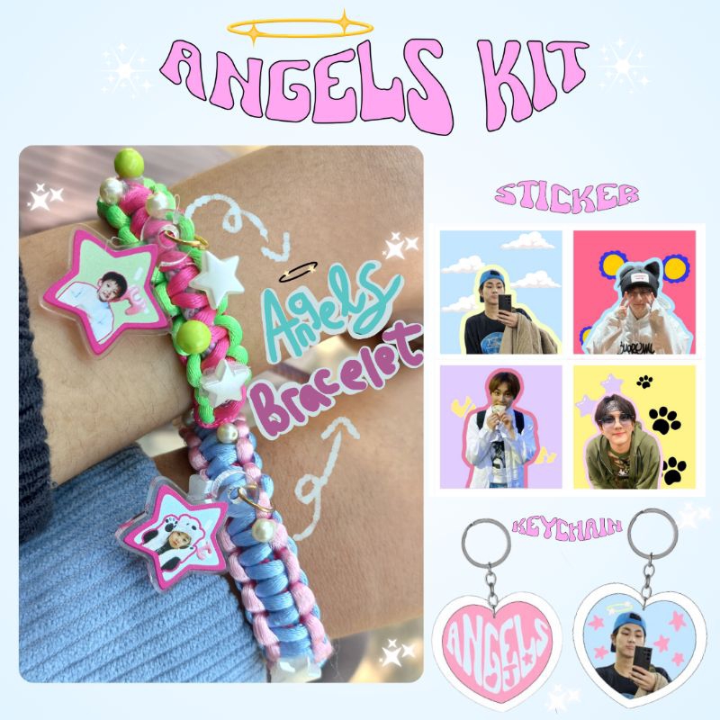 (PO) Angels Kit Enhypen (BRACELET ENHYPEN/KEYCHAIN ENHYPEN/STICKER ENHYPEN DECO)