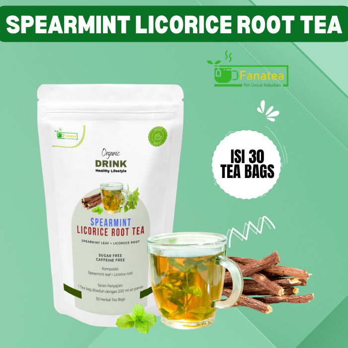 

Spearmint Licorice Tea - Teh Celup spearmint + Licorice untuk mengobati jerawat isi 10/20/30