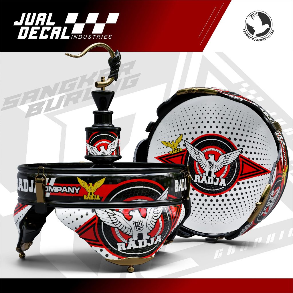 Stiker Tebok Lovebird RADJA COMPANY Pleci Helopet CUSTOM Decal Sangkar Burung Variasi