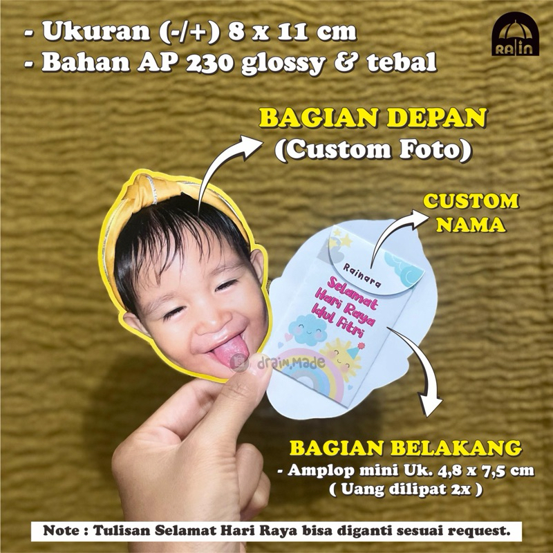 

AMPLOP 3D CUSTOM FOTO / AMPLOP LEBARAN CUSTOM / ANGPAO