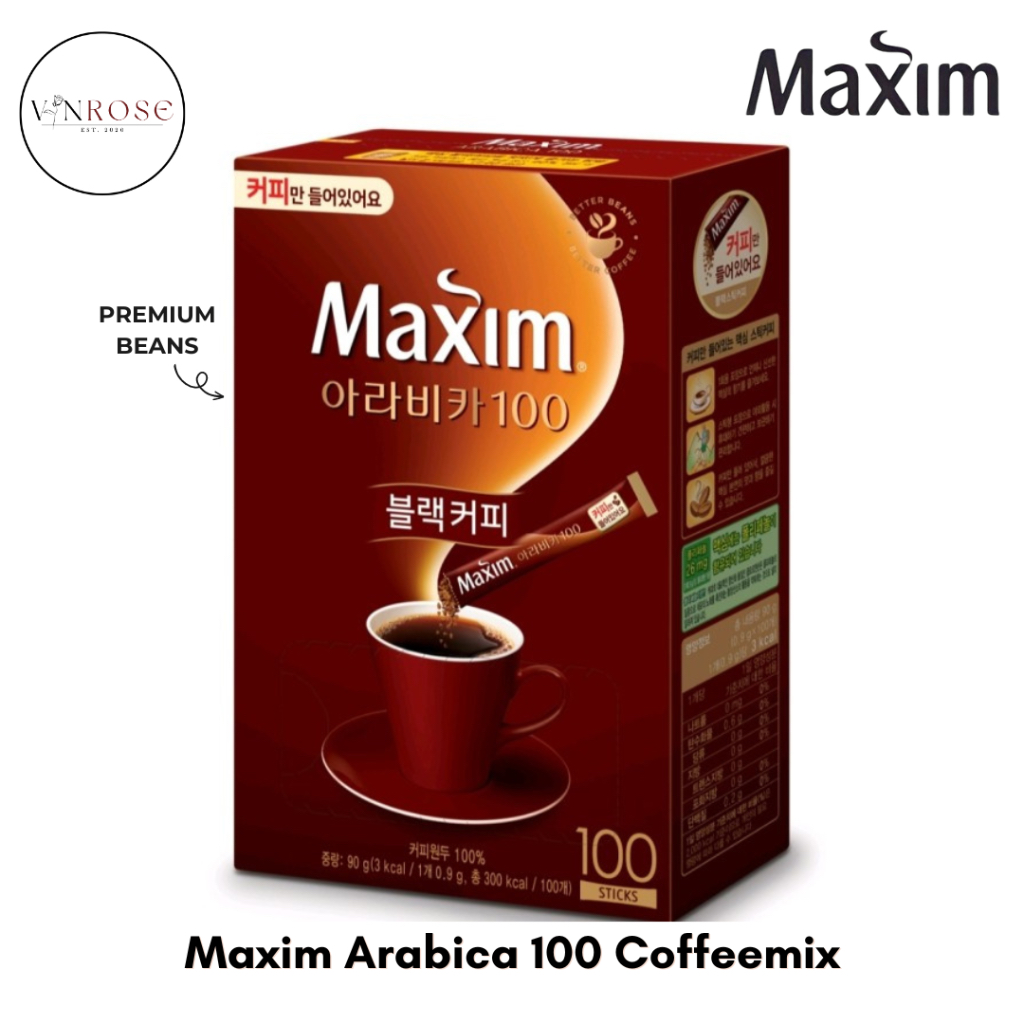 Maxim Arabica 100 Coffeemix 100 Sachet Korea Kopi Sachet Coffee