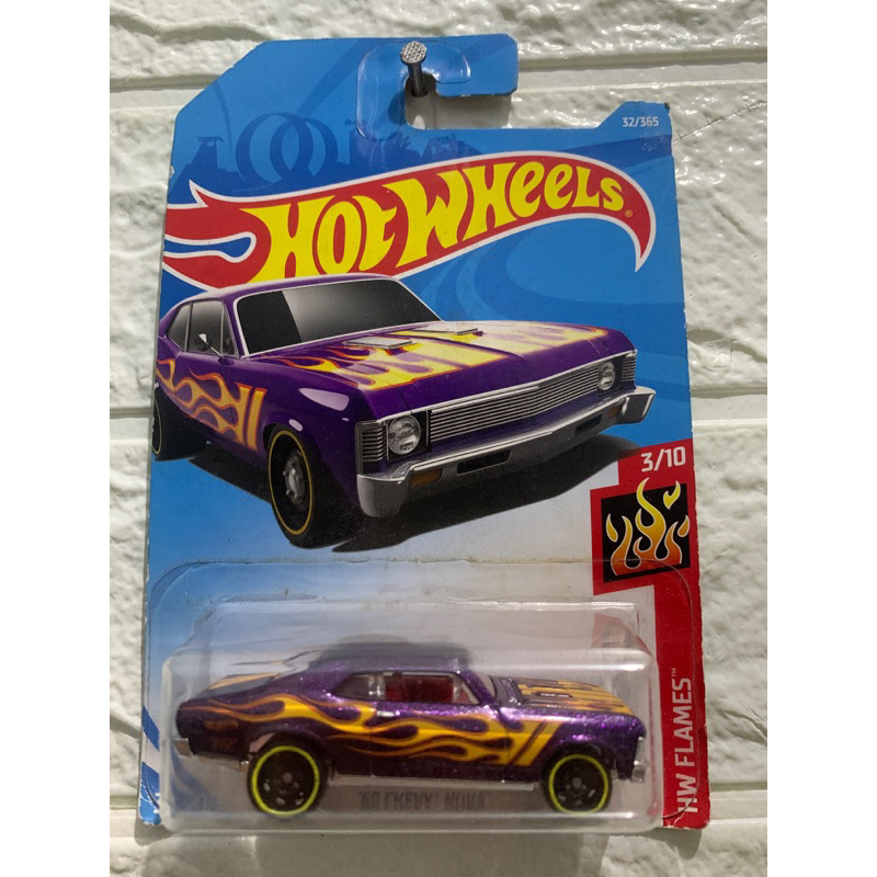 HOTWHEELS SUPER TREASURE HUNT THS 68 CHEVY NOVA ERROR (ADA TAMPO TH TAPI BAN PLASTIK)