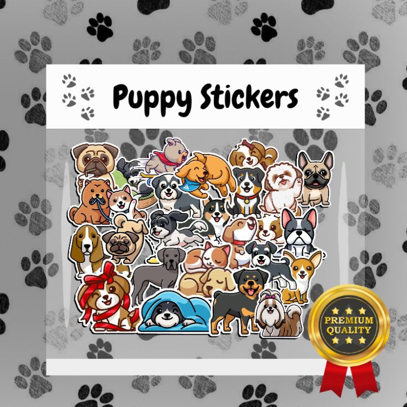

STICKER PUPPY | STIKER ANAK ANJING LUCU | STIKER HEWAN | PUPPY STICKER 50PCS++