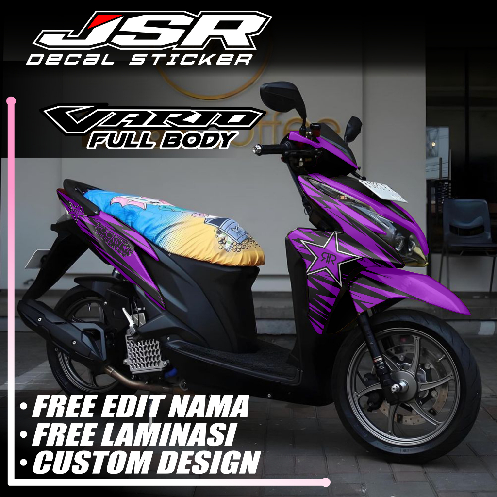 NEW, STICKER MOTOR VARIO 125 OLD 2012-2015, SKOTLET VARIASI FULL BODY VARIO 125 MOTIF ABSTRAK ROCKST