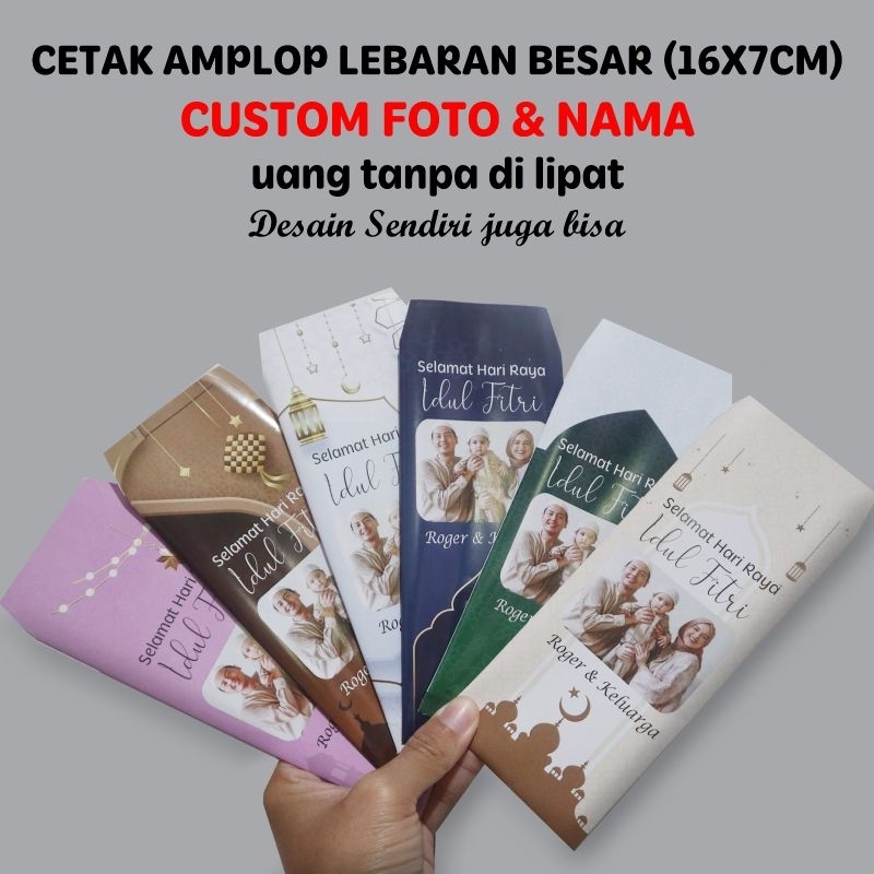 

CETAK AMPLOP LEBARAN BESAR CUSTOM FOTO & NAMA