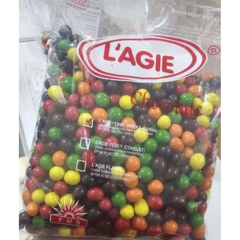 

COKLAT LAGIE FEBBY WARNA WARNI ISI KACANG 1 KG