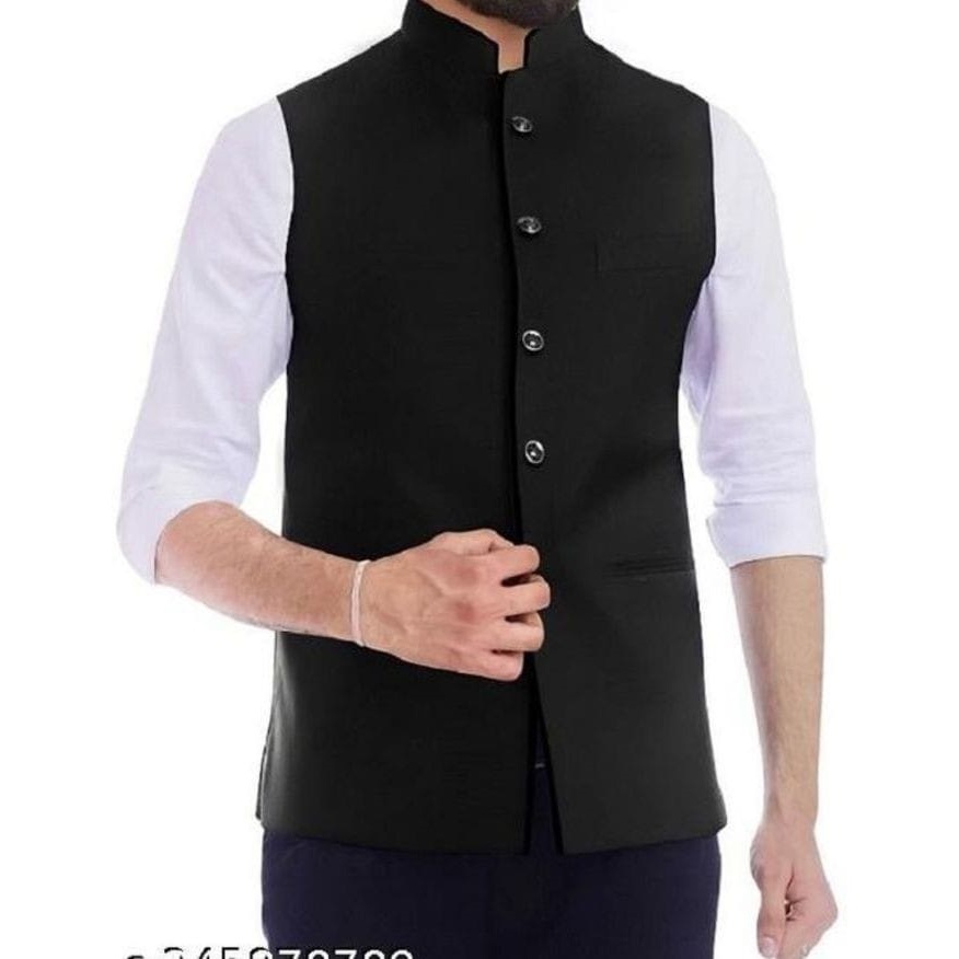Rompi Jasko Pria Dewasa Jas Koko Tanpa Lengan Hitam Abu Navy Putih Krem