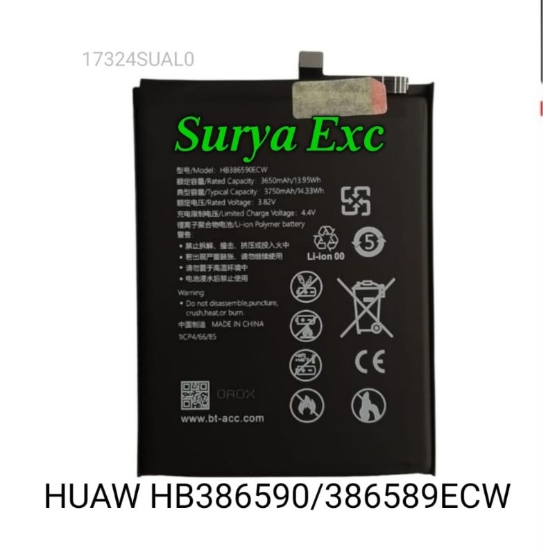 Baterai HB386590ECW Honor8x Honor 8x Kode Batrai / Model HB386590ECW HB386589ECW ORI