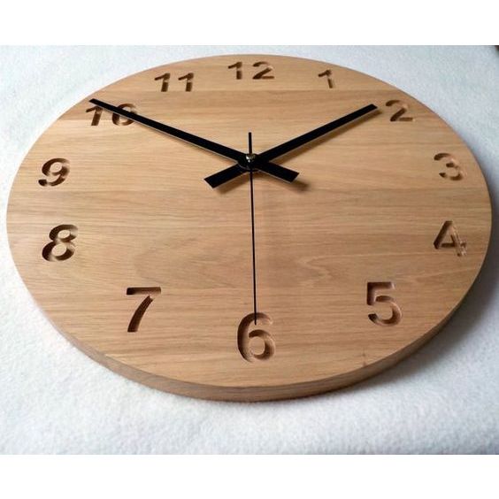 Jam Dinding Kayu Jati Ukiran Simple
