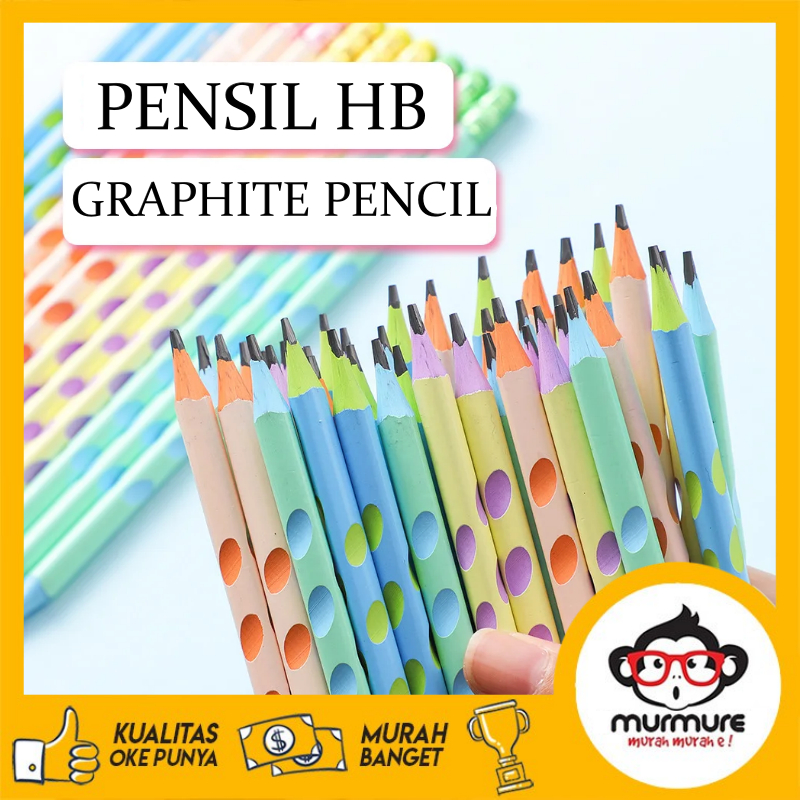 

MURMURE I HB PENSIL /GRAPHITE PENCIL PENSIL 1 PCS PENSIL PEGANGAN MUDAH PENSIL SEGITIGA PENSIL LUBANG