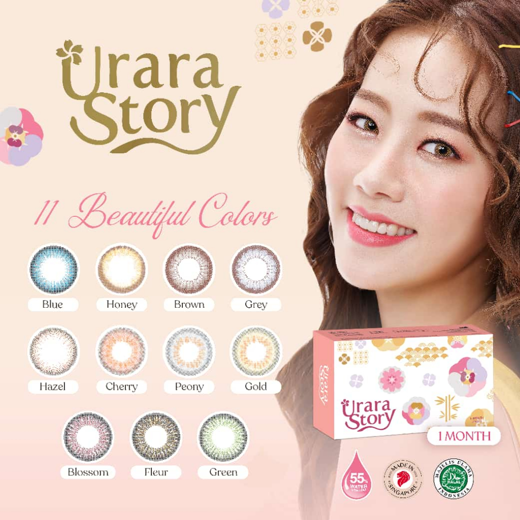 Softlens Freshkon Urara Story Untuk Mata Sensitive Normal Dia 14.2mm