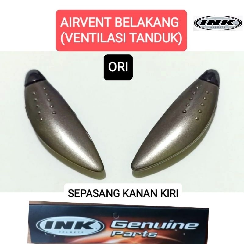 AIRVENT belakang ori ink Centro sepasang ventilasi tanduk helm ink Centro original