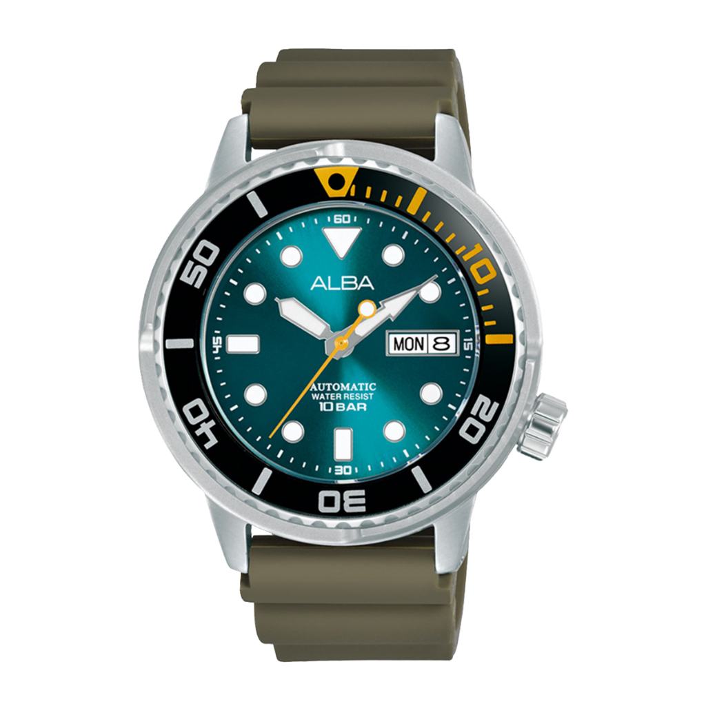 Jam Tangan ALBA AL4249X1 Automatic Pria baby Tuna Military Green original