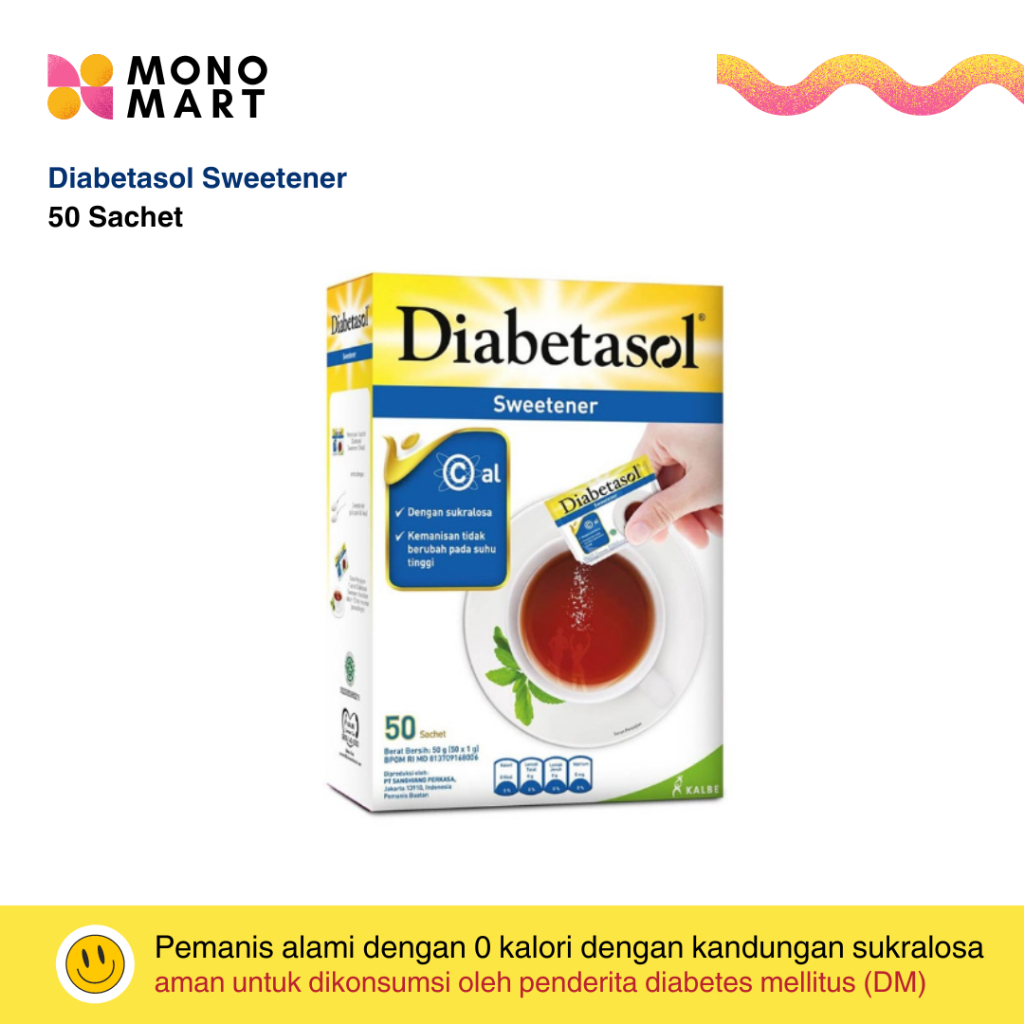 

Diabetasol Sweetener Zero Calorie (50 sachet)