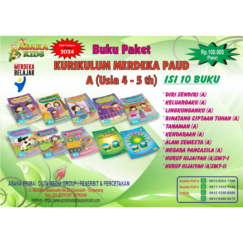 

Buku Kurikulum Islam dengan tambahan buku hijaiah