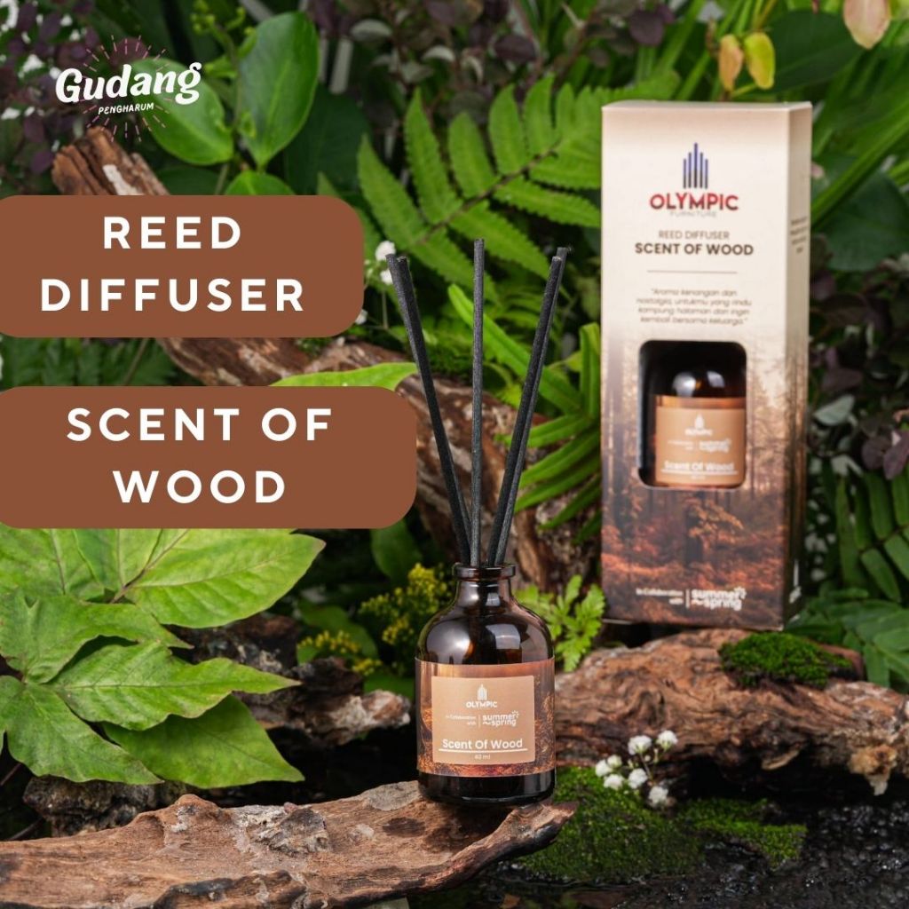 Pengharum Ruangan Reed diffuser Sceent Of Wood Kolaborasi Olympic 40ml