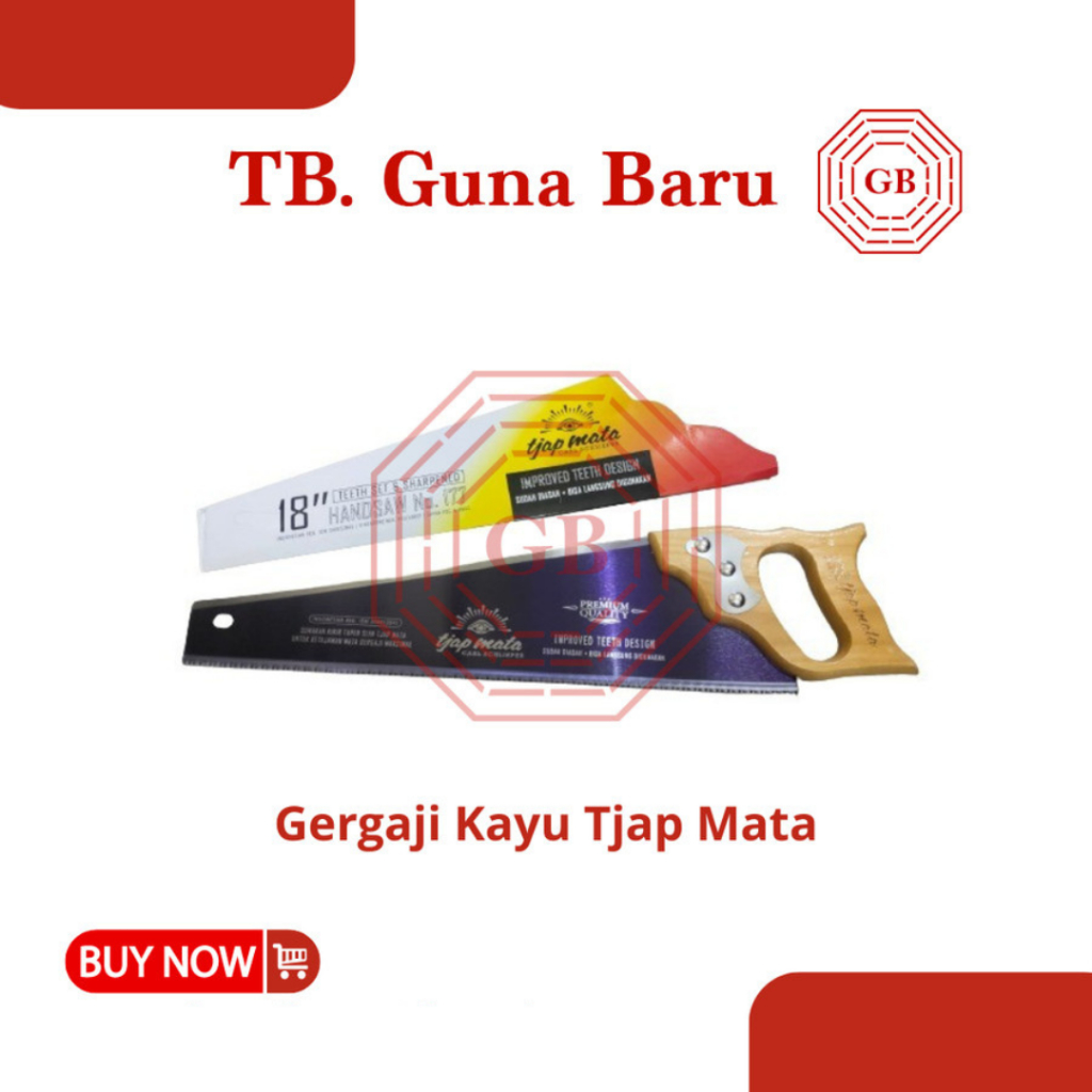 Gergaji Potong TJAP MATA Hand Saw 18" | Gergaji Kayu TJAP MATA 18 Inch