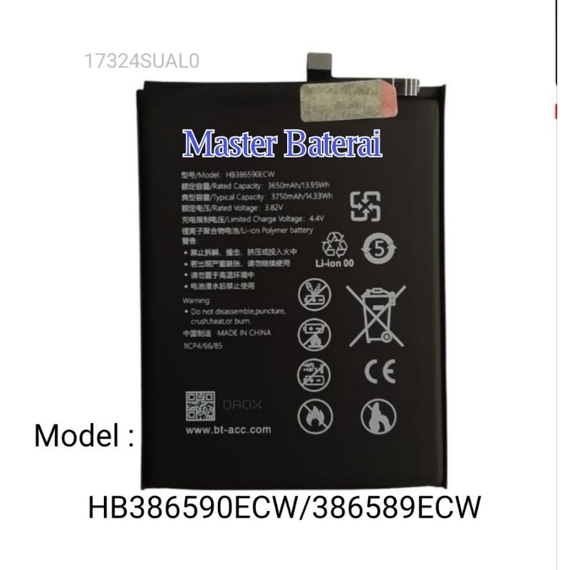 Baterai HB386590ECW Buat HP HW Honor 8x Kode Batrai HB386589ECW HB386590ECW Batrai Honor8X ORI