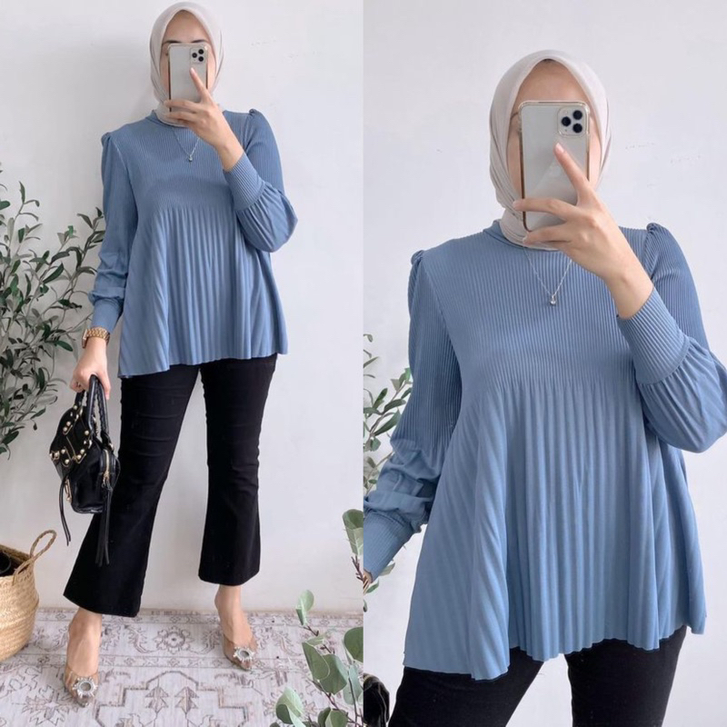 BLOUSE PLISKET PREMIUM / ATASAN PLISKET