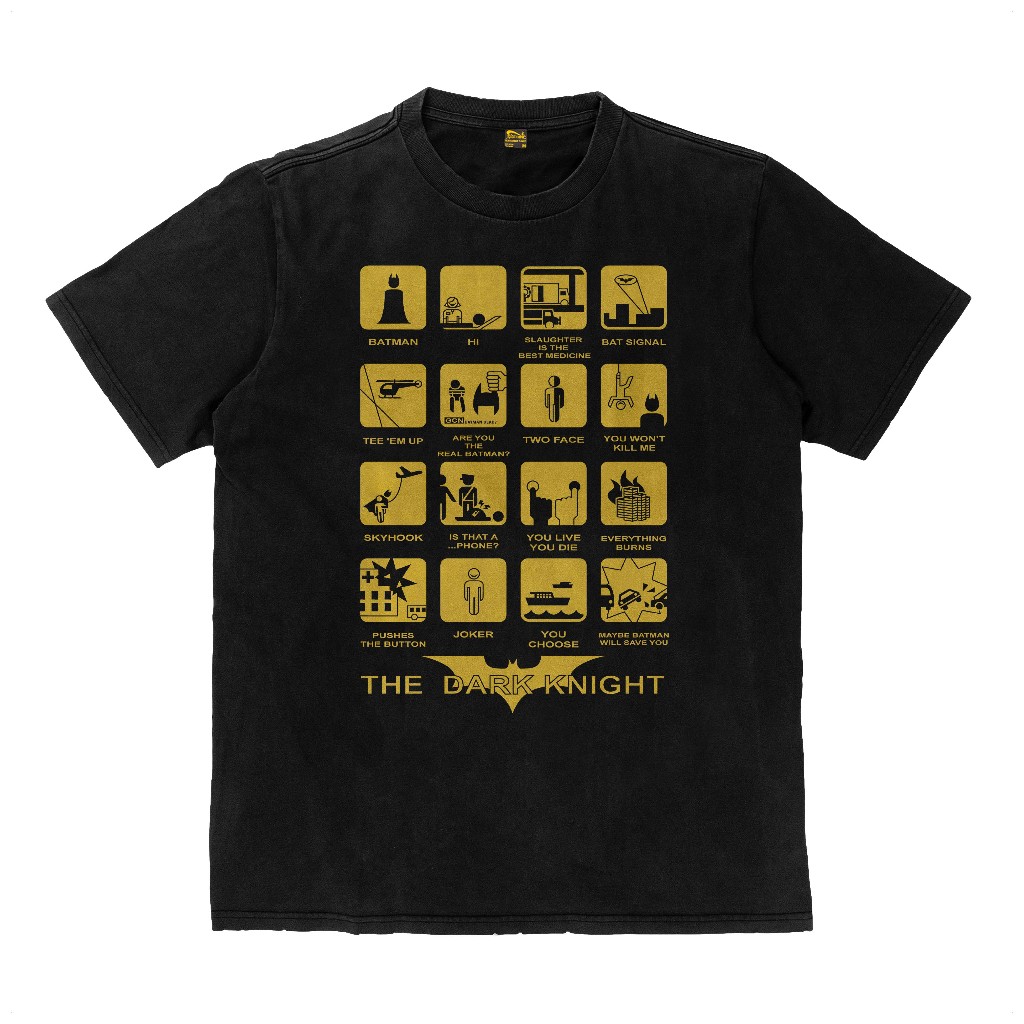 [ORI] Kaos Batman The Dark Knight T Shirt Flexinc DC Comics Heavyweight 16s Kaos Pria