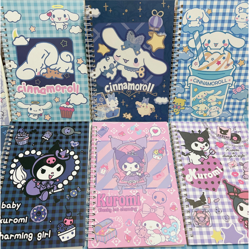

Buku Tulis Ring A5 / Mini Book Notebook A5 Cartoon Lucu Buku Catatan Kuromi Aesthetic