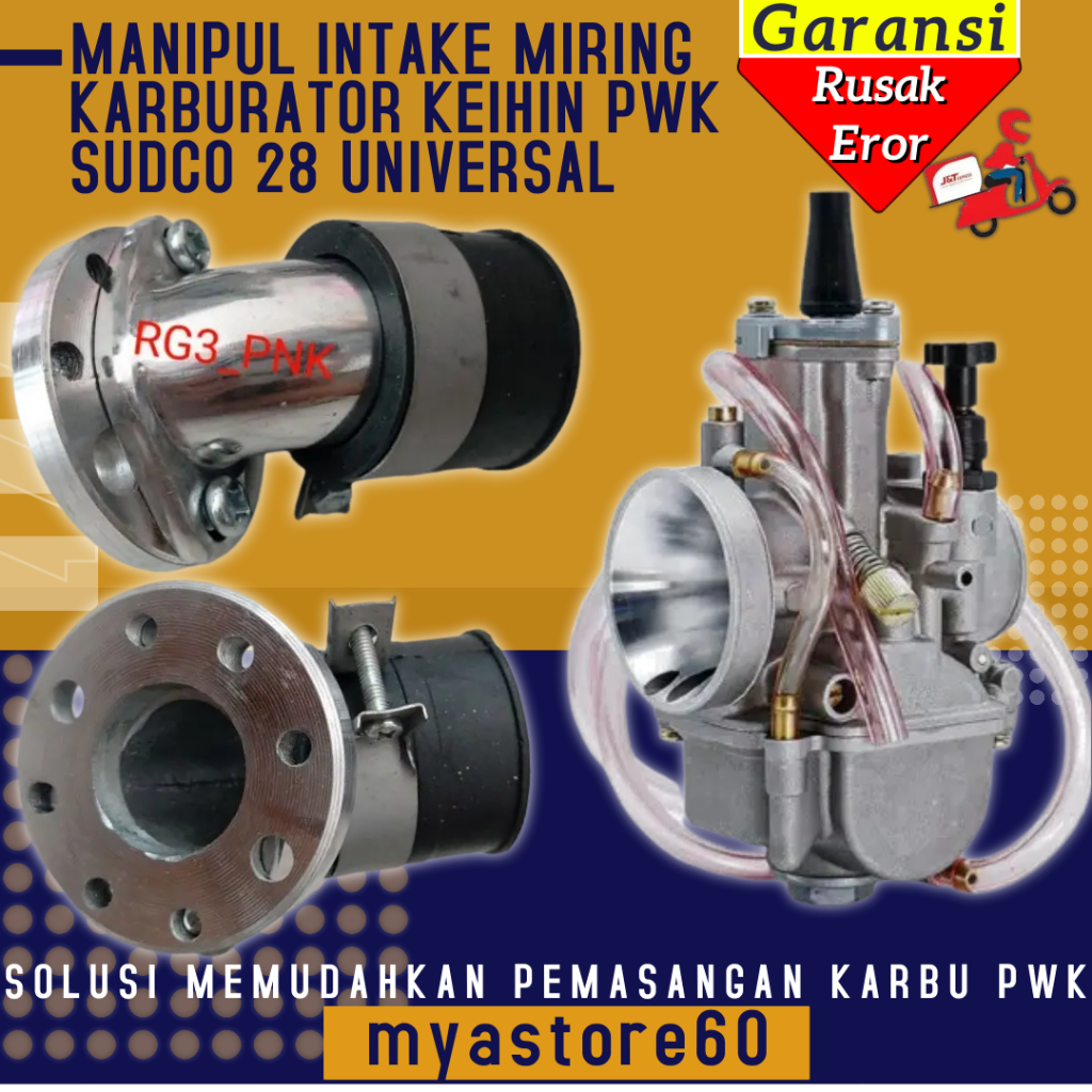 Manipul Intake Miring Karburator Keihin SUDCO  PWK 28 PWK28  Motor / Intake Karbu PWK 28 / Manipul K