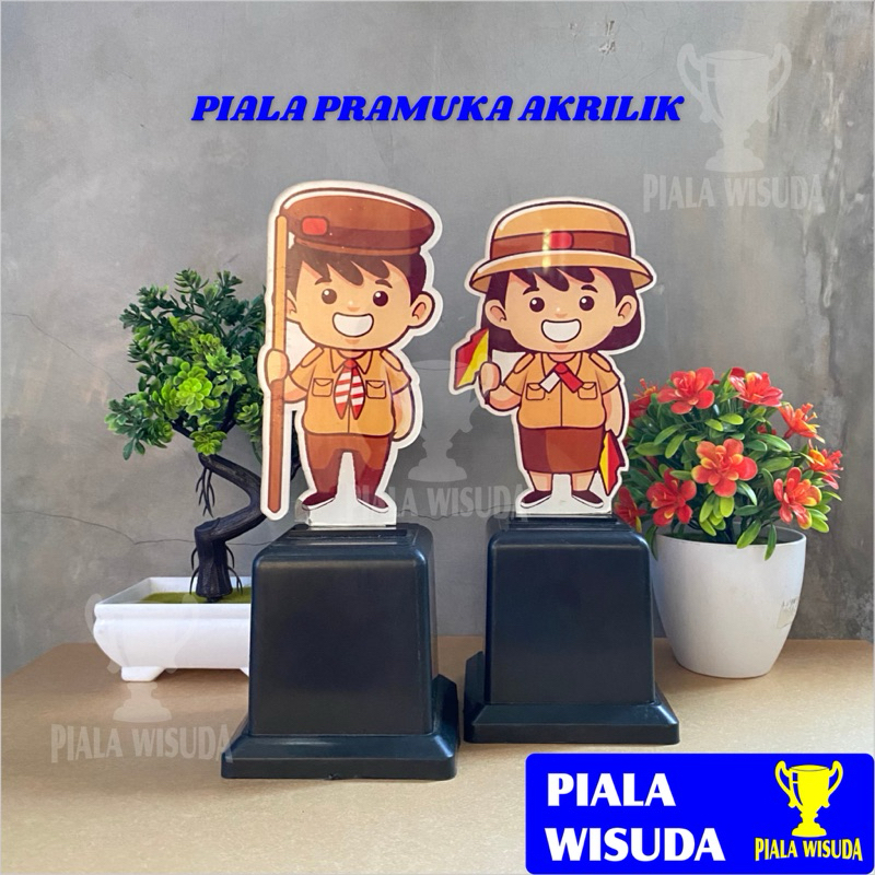 Piala Akrilik (Pramuka) - Piala Sekolah - Plakat Akrilik Kado - Plakat Akrilik - Plakat Wisuda - Plakat Unik - Piala Anak