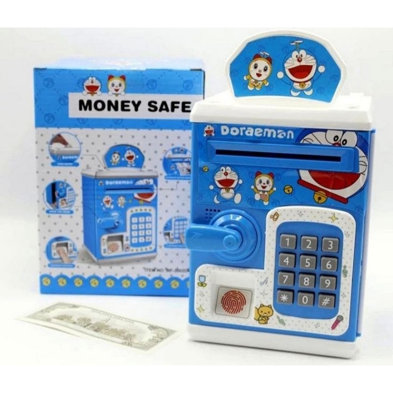 Mainan Celengan Anak Brankas Doraemon Karakter / Mainan Celengan Target Anak Karakter
