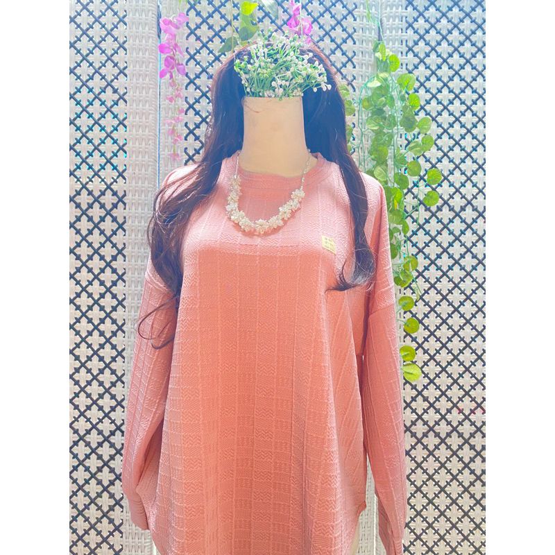 atasan wanita bahan kaos warna pink