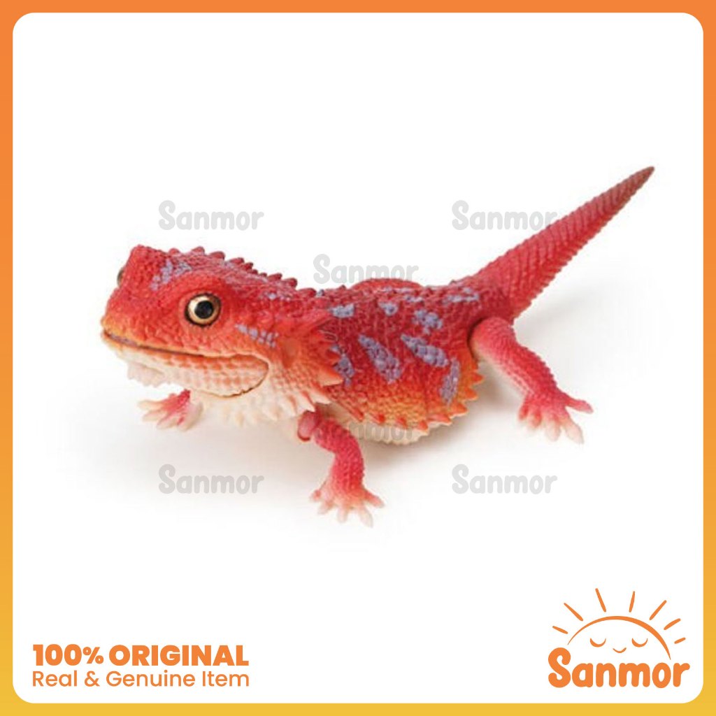 Gachapon Gashapon Ikimono Daizukan Reptile Figure Central Bearded Dragon Original New - Super Red Me