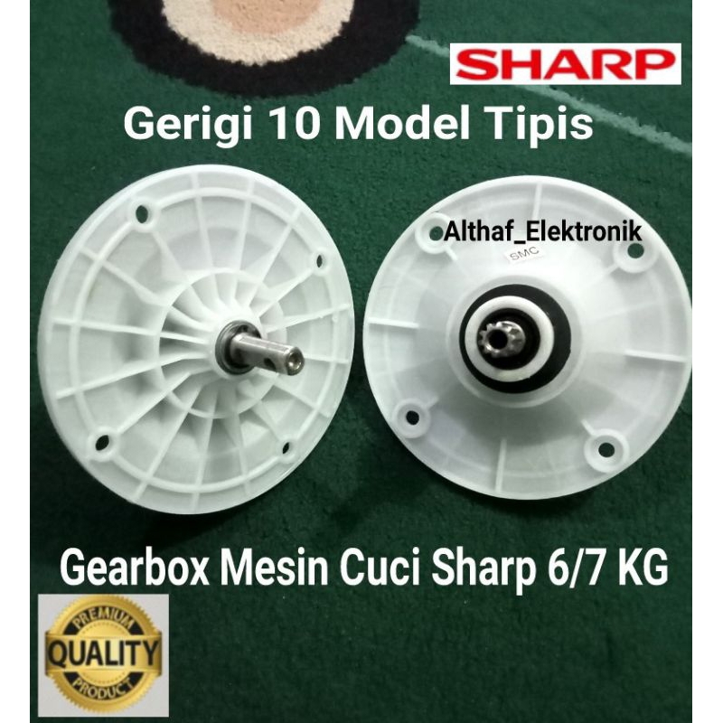 Gearbox Mesin Cuci Sharp 2 Tabung Kapasitas 6/7kg Gerigi As 10