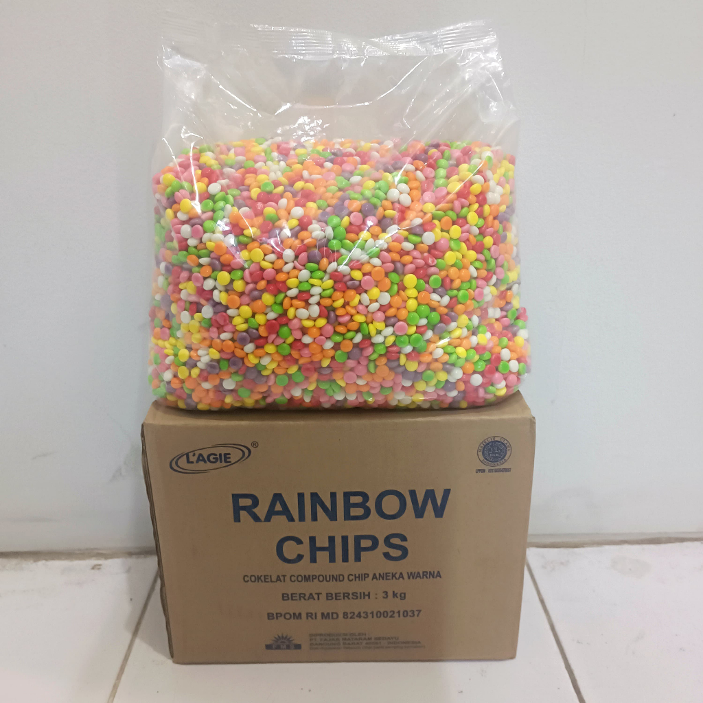 

DARK CHOCO CHIP LAGIE/ LAGIE RAINBOW CHIPS KILOAN REPACK 100GR