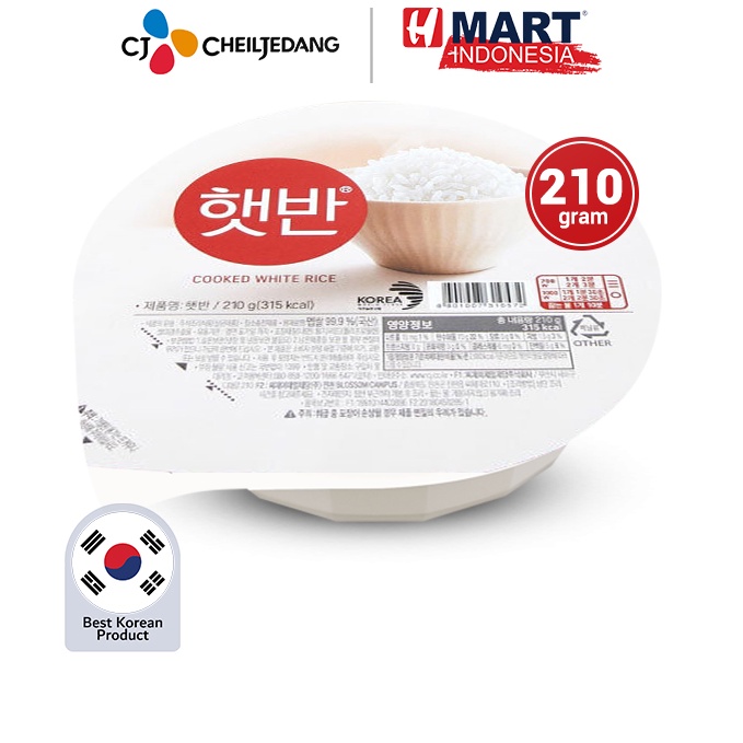 

YPF157 Ready Stok CJ Hetbahn Cooked White Rice Nasi Putih Instan Korea 21g