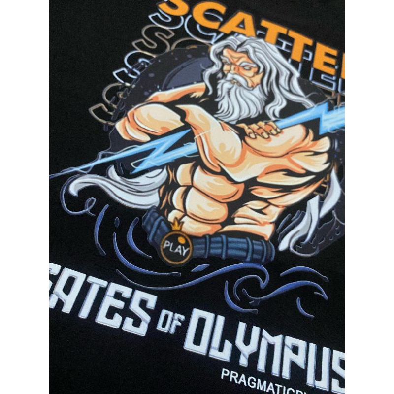 kaos distro pragmatic play /t-shirt slot Abah zeus &starlight princes kaos lengan pendek pria/wanita