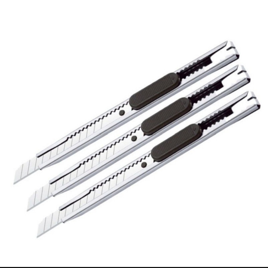 

Cutter Mini Stainless Steel / Mini Cutter / Pisau Cutter Kecil