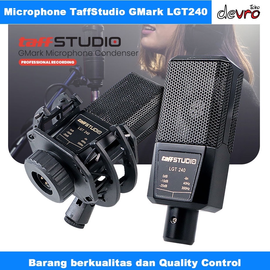 TERBAIK Microphone Condenser Professional Recording  Mikrofon Kondenser  TaffSTUDIO GMark LGT24