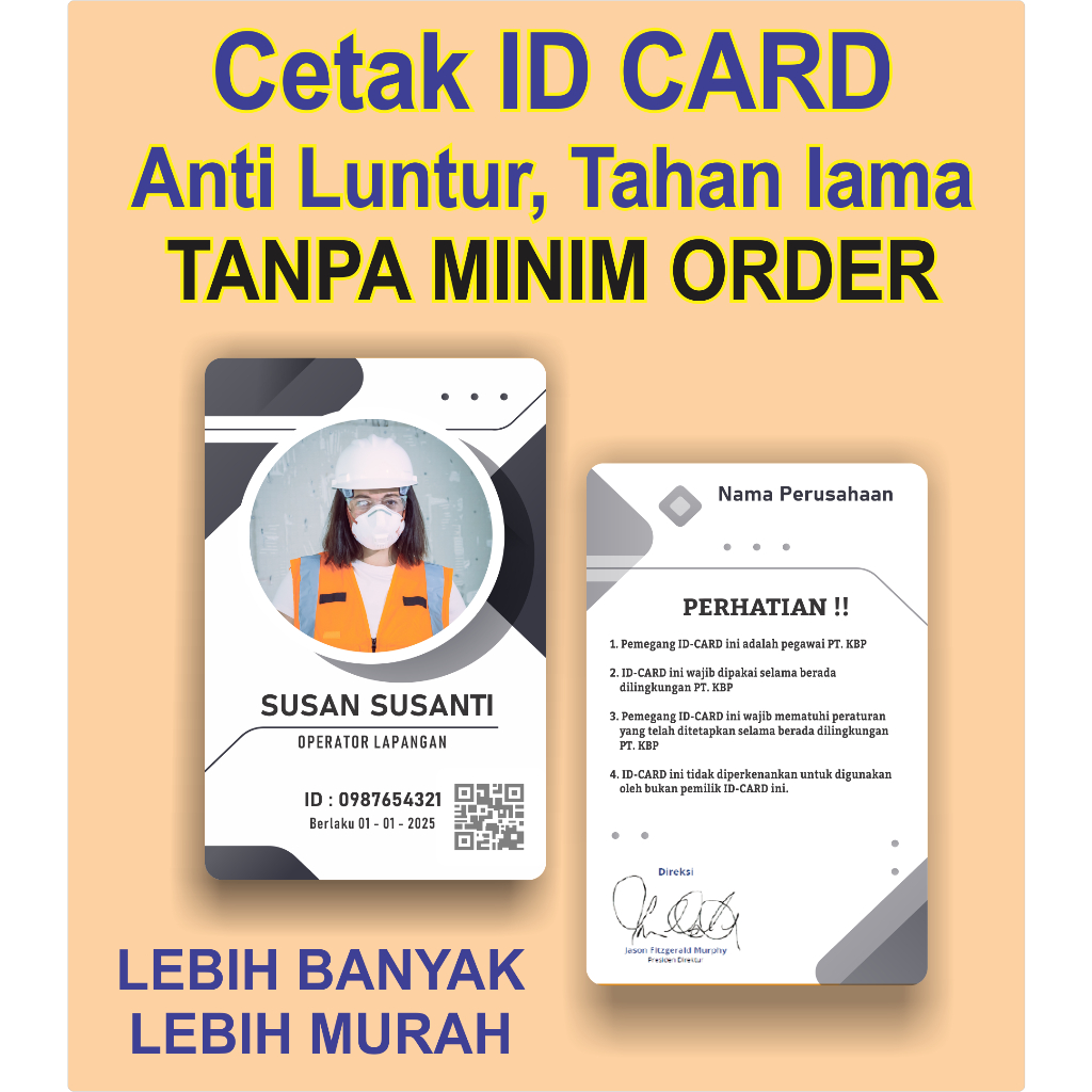 

Cetak Id Cad Member Custom Pelajar PVC Anti Luntur