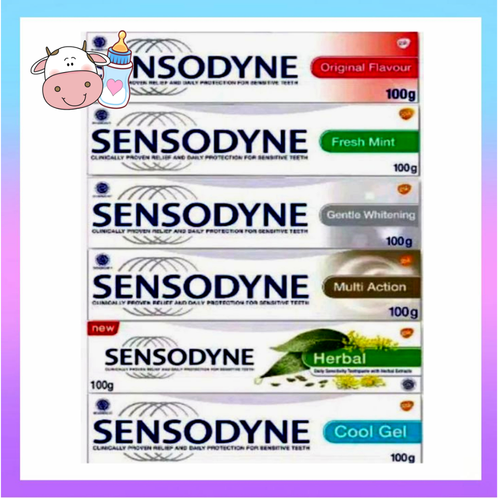 SENSODYNE SENSITIVITY Pasta Gigi Original 100GR / 160GR Original / Fresh Mint / Cool Gel / Herbal / 