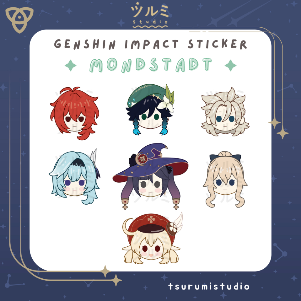 

Genshin Impact Chibi Sticker - Mondstadt by tsurumistudio