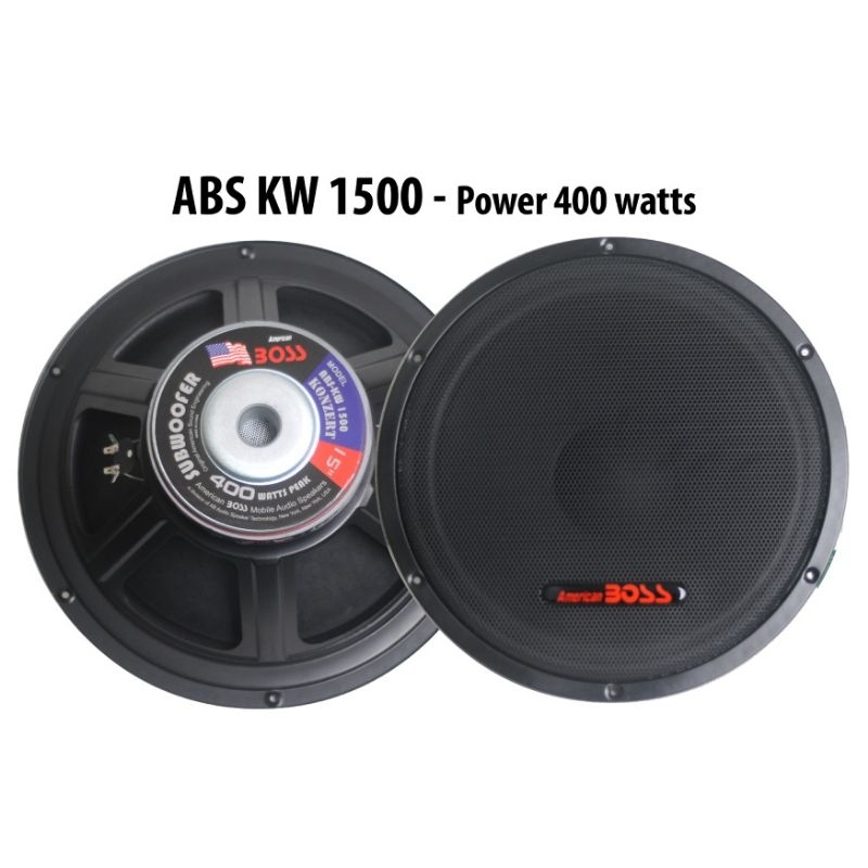 ABS KW 1500 KOMPONEN SPEAKER CAR SUBWOOFER 15 INCH