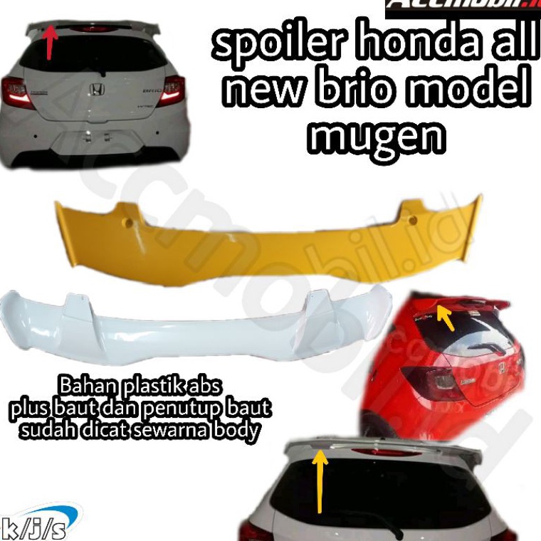 ready spoiler honda brio mugen plastik spoiler brio mugen spoiler honda all new brio mugen brio muge