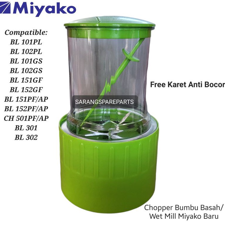 TERBARU CHOPERCHOPPER SET BLENDER BUMBU BASAH MIYAKO SET  GILINGAN BUMBU BLENDER MIYAKO SET  WET MIL