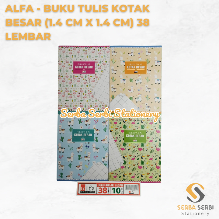 

ALFA - (BH) BUKU TULIS KOTAK BESAR / MANDARIN BESAR 38 LEMBAR