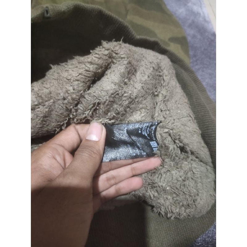 HOODIE ZIPPER SHERPA UNIQLO CAMO