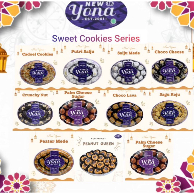 

Ready New Yona Cookies Sweet Series Kue Kering Lebaran Bandung 500 Gram Putri Salju Nastar Terlaris