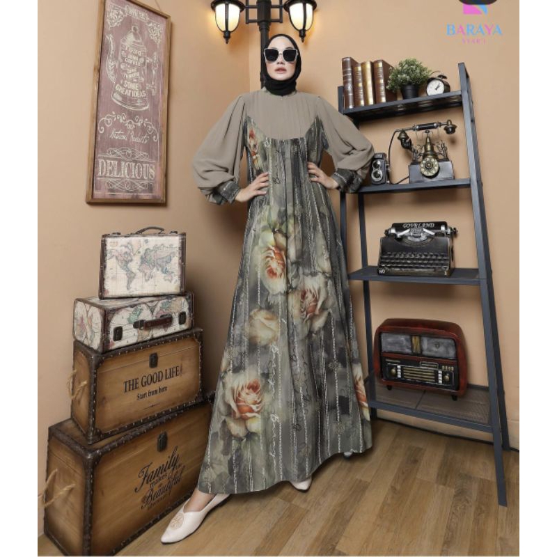 SYARI PREMIUM ORIGINAL KANAYA/GAMIS BARAYA MEWAH/DRESS CANTIK ELEGANT/GAMIS SULTAN/KHIMAR JUMBO/BRAN