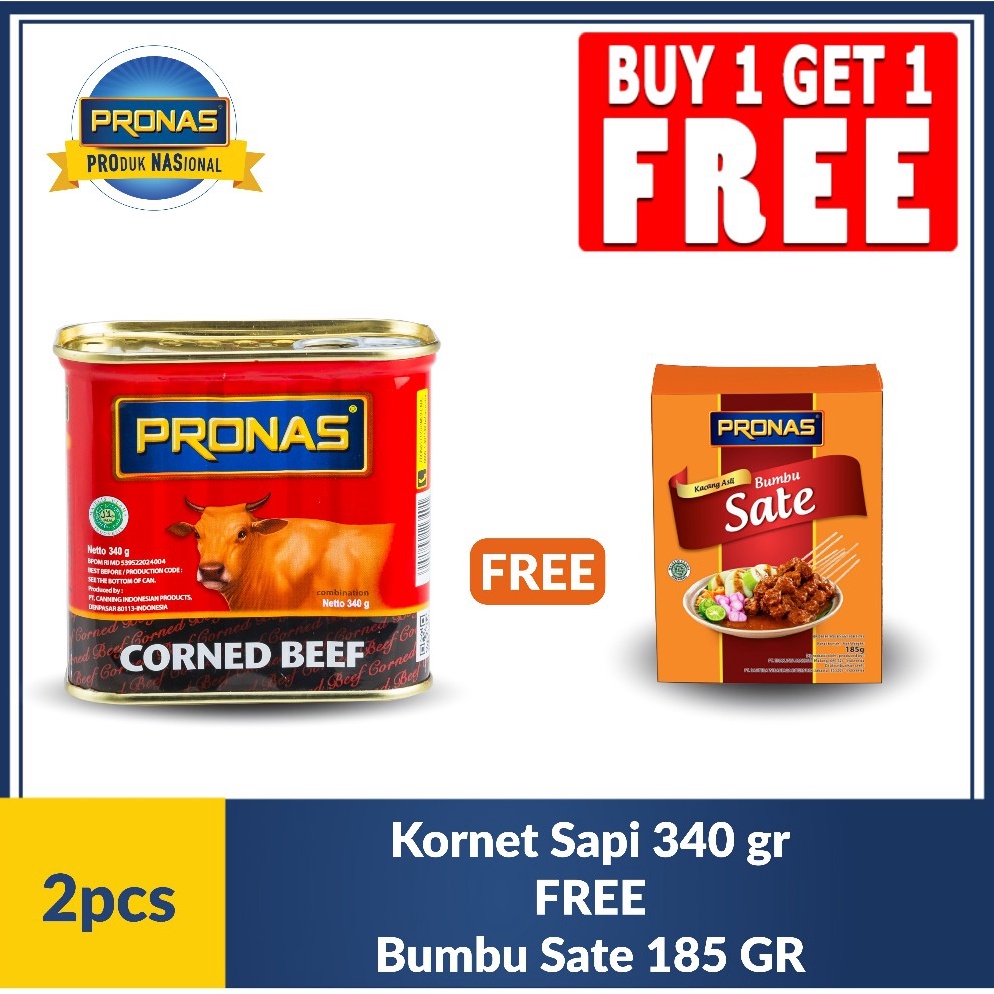 

UGD834 88 CO PRONAS Kornet Sapi Regular 34 gr Free Bumbu Sate 185 gr