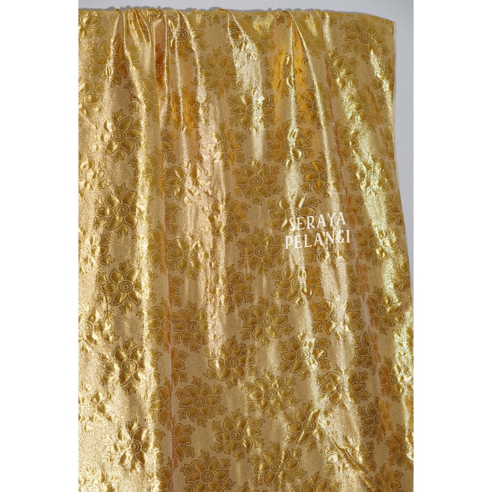 ART R28B METERAN Kain Lame Bali  KorokeKoloke  Motif KembangTerompet  Kain meteran  Bahan Dekorasi  