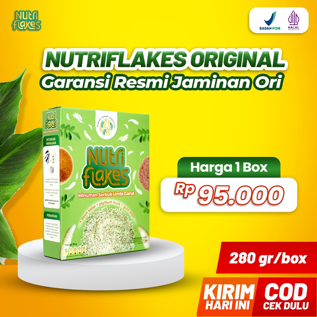 

Nutriflakes 280 gr Sereal Umbi Garut Obat Maag Mag Asam Lambung Herd Melapisi Luka Lambung Mengatasi Masalah Pencernaan