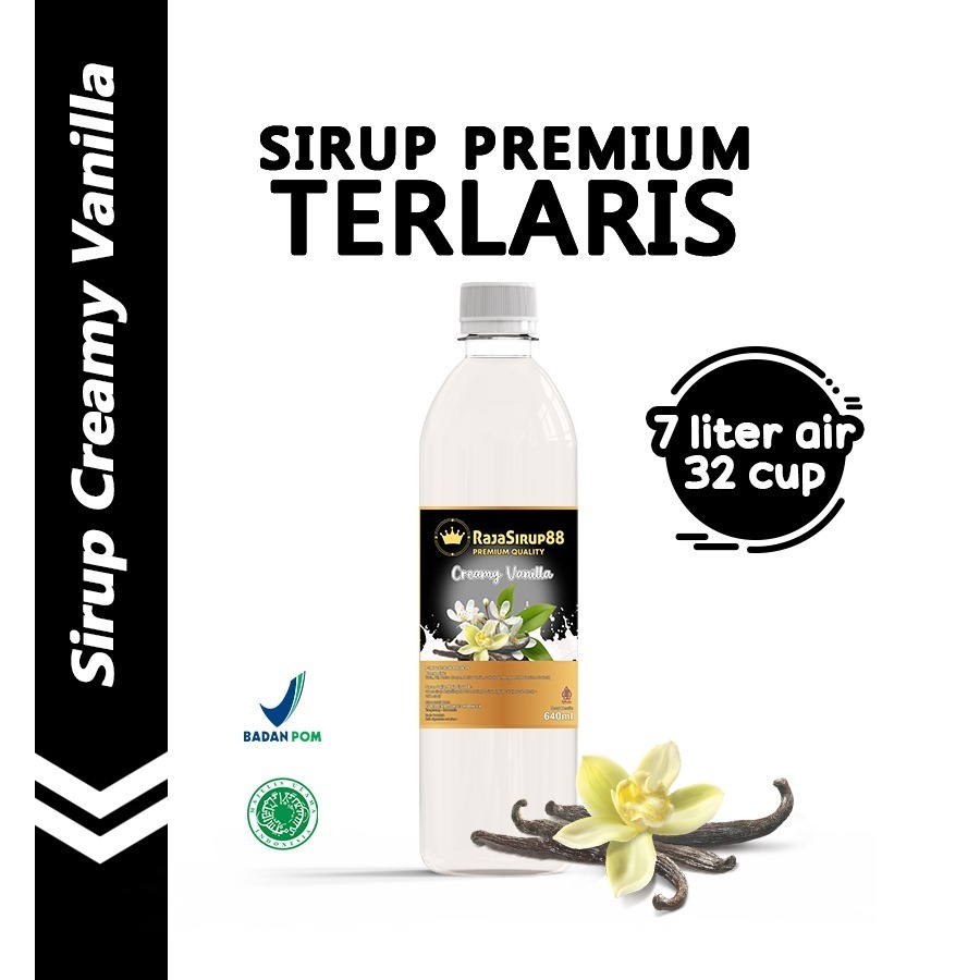 

Syrup Premium Rasa Creamy Vanilla / Minuman Sirup Halal 640ml